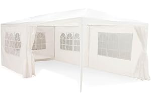 Lifetime Garden Partyzelt 3x6 m - Party Zelt mit Seitenwänden und Fenstern - Gazebo - Gartenpavillion - Pavillon mit Seitenwänden - Pop Up Pavillon - Festzelt Garten - Pavillon Weiß