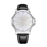 Luckhome Herren Uhr Armband Frauen Mit Lederarmband Geschäfts Klassisch Analog Quarz Dünn Luxus Elegant Herrenuhr Top Marke Business Männliche Quarz-Armbanduhr Freizeit Leder Quarzuhr