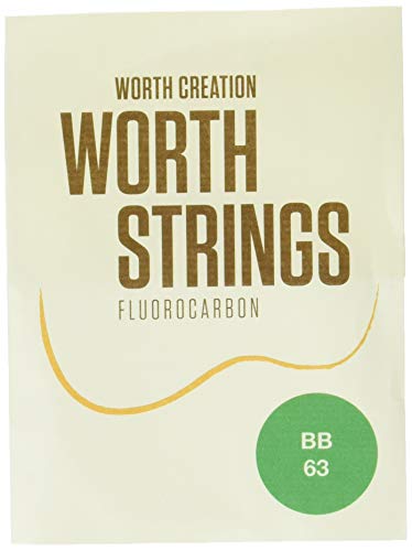 WORTH Strings, de cordes pour ukulélés, Brown Fluoro en carbone, pour BARITONE Ukulélé, Medium (0.0244-0.0291-0.0319-0.0358)