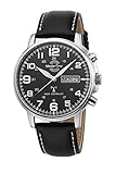 Master Time Funk Quarz Herren Uhr Analog mit Leder Armband MTGA-10624-22L