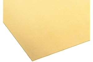 BESTELL_DEIN_LOCHBLECH Messingblech 1 mm dick Messing CuZn37 Blech Zuschnitt nach Wunschmaß, einseitig mit Schutzfolie (250 mm x 200 mm)