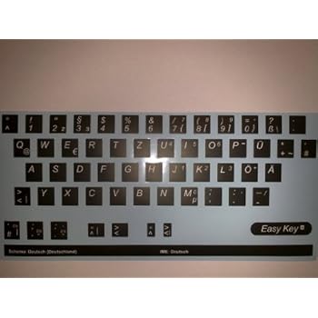 Qwerty Keys Tastaturaufkleber Deutsch - Großbuchstaben Schwarz/Gelb | Für Alle Tastaturen