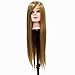 Neverland Professional 24" Super Long 50% Real Human Hair Hairdressing Equipment Mannequin Training Head With Free Clamp For College and Professional Use