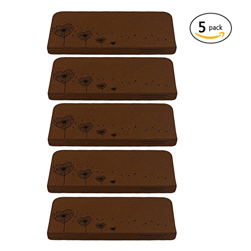 iBaste 5 Pezzi tappetini Antiscivolo Scale pedane, Simpatico Cartone Animato Stampato tappetini tappeti Tappeto Scale 55 * 22 cm