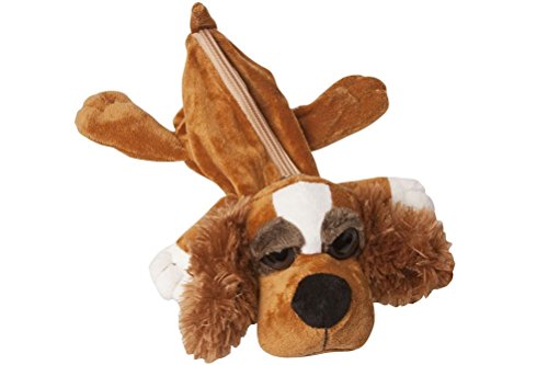 Mysunshine en peluche Dessin animé Fluffy Animal Trousse Sac de stylo papeterie enfant école, Spaniel