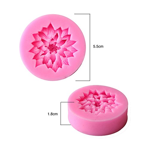 Miyaia Rosa Blumen Form Silikon Fondant-Kuchen-Dekoration Sugar Fondant Ausstecher Mould-Kuchen - 2