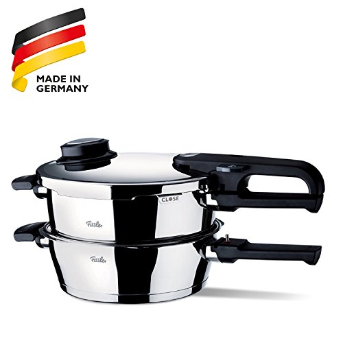 Fissler Vitavit Premium Set of 2 Pans 2.5, Stainless Steel, Edelstahl, 4,5 Liter