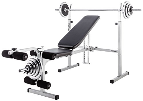 Kettler Hantelbank Axos Weight Bench, Grau/Schwarz, 07629-900