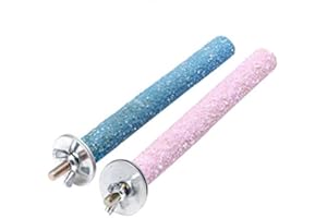 LILY BROWN Perchoir à oiseaux - Jouet en bois pour perroquet - Bâtons de griffe de meulage - Surface poncée - Jouet pour perruches, pinsons, perruches