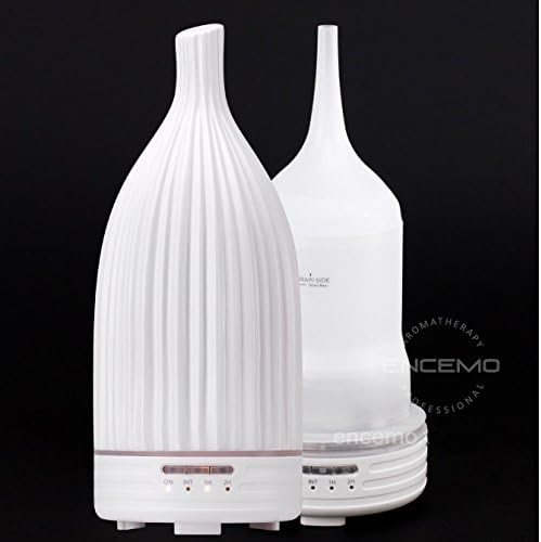 Aromatherapy essential oils diffuser ceramics ultrasonic wave oil silent home bedroom-B 9x22cm(4x9inch)