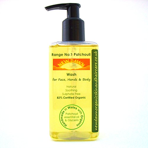 Patchouli Organic Face, Hand & Body Wash, Shower Gel, Liquid Soap, Handmade. Vegan. Natural Skin Care