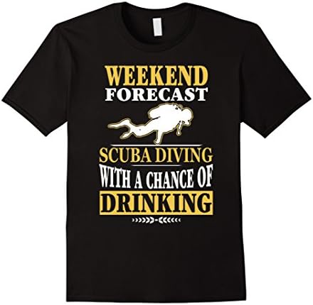 Men's scuba diving gifts- Scuba diving with chance of drinking Medium Black
