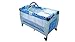 Portable Baby Fetal Travel Cot Bed Children Playpen With Entryway & Toys & Mat (Blue)