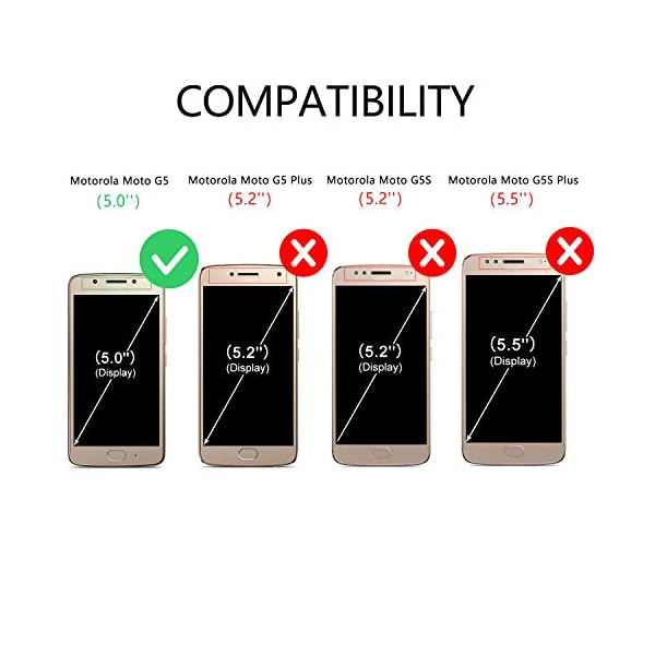 Vakoo für Motorola Moto G5 Hülle, Handyhülle für Motorola Moto G5 PU-Leder Flip Case Schutzhülle für Motorola Moto G5 – Bild 3