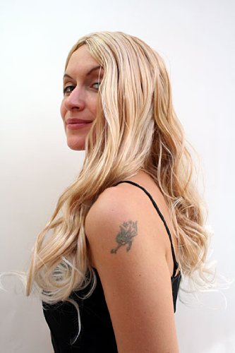 Perücke BLOND & EWIG LANG Spitzen HELLBLOND Karneval - 2