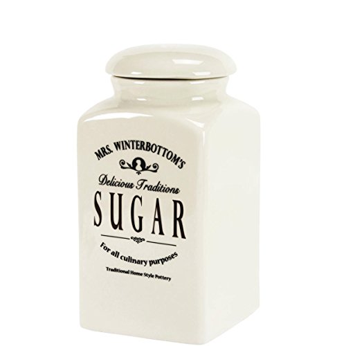 Zuckerdose aus Steingut im englischen Design – creme – Mrs. Winterbottom’s BUTLERS - 3