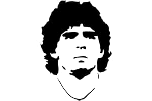 TLDSHOP® - Etichetta ADESIVA per AUTO e MOTO - DIEGO ARMANDO - D10S - FORZA NAPOLI SEMPRE - PVC Adesivo - Resistente per Esterno e Interno - Misura Etichetta: (VISO, 6x9cm)