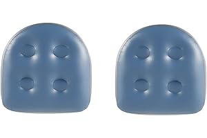 BEENLE-ICEY 2 Pack Hot Tub Booster Seat Cushion Inflatable Bathtub Massage Cushion Soft Back Support Bath Spa Pad with 4 Suction Cups for Adults Kids Elderly (Blue)
