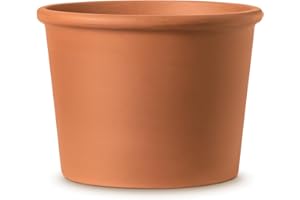FRANCACOR Maceta Barro Terracota Natural (Cilindro Bordato 33 cm)