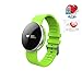 Price comparison product image Bluetooth Smart Fitness Tracker Watch Heart Rate & Blood Pressure Monitor Pedometer Press-up Calorie Counter, Sleep Tracker, Alarm, Sports Bracelet And Pedometer For Boys, Girls, Men & Women Apply To IOS And Android ( Color : Green )