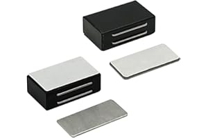 LOCKIMO Calamita Chiusura Porta, Chiusura Magnetica Porta Forte Chiusure Magnetiche per Ante Cucina Mobili Magnete Porta Chiusura per Cassetti Magneti Armadio Chiusure (2 pezzi, Nero)
