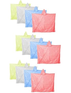 COM-FOUR Regenponcho Notfallponcho Regen Poncho mit Kaputze - Regenschutz zu jeder Gelegenheit