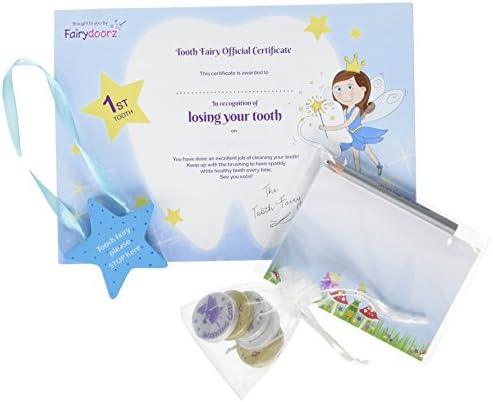 Fairydoorz Tooth Fairy Bundle Ornaments, Blue