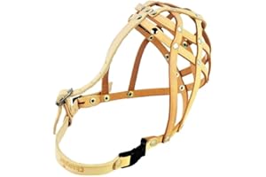 L&J Pets Uk Skórzany kaganiec dla psa Shih Tzu i innych psów o płaskiej twarzy z krótkim pyskiem