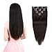 Price comparison product image 14" Remy Clip in Hair Extensions Human Hair Dark Brown for Women Fashion - Short Silky Straight 8pcs 20clips Real Hair Extensions (14 inch 100g #2 Dark Brown)