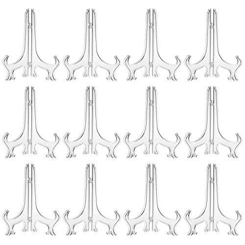 Preisvergleich Produktbild 12 stücke Falten Klaren Kunststoff Display Halter Staffelei Abtropfbrett Standfuß für Bilderrahmen Fotobücher