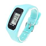 TOOGOO(R) Damen LCD Digitales Pedometer Schritt Spaziergang Distanz Kalorienzaehler Armbanduhr (Blau)