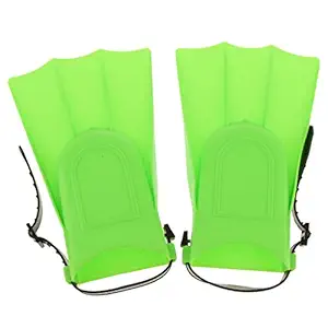 Kids Adults Adjustable Flippers Fins Swimming Diving Learning Tools - Blue/Pink/Green