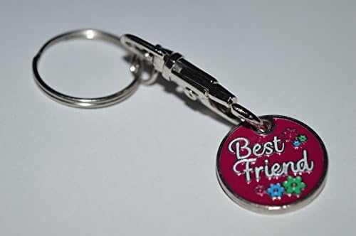 Chelford Best Friend Shopping Trolley Coin Keyring Keychain (NEW