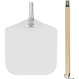 Cozy Vibe Pizza Shovel，Pizza Peel with Wood Handle 13.1-Inch x 12-Inch Kitchen Supply for Baking Homemade Pizza Bread