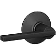 Schlage F10 V LAT 622 Latitude Door Lever, Hall & Closet Passage Lock, Matte Black