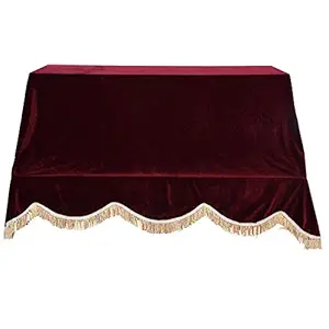 Upright Piano Dust Cover, Washable Colorfast Upright Piano Cover, Soft Pleuche Cloth Classic Wear-Resistant for Piano(red)