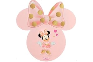 Ingrosso e Risparmio 10 Biglietti con sagoma di Minnie Ballerina in cartoncino Rosa e Glitter Dorati Disney, inviti, Biglietti d'auguri, chiudipacco Feste Compleanno Bimba