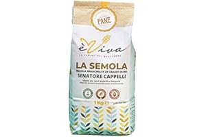 Agricola Piano - Senatore Cappelli | Semoule Remoulue de Blé Dur Ancien 1 kg - Pouilles - Semoule Remoulue pour Pains Anciens, Focaccia, Pâtes - Blés Anciens - Avec Germe de Blé Vivant - èViva