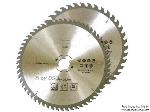 Preisvergleich Produktbild 2xtoolzone TCT Kreissägeblätter 2PC 250mm 40 and 60 Zähne