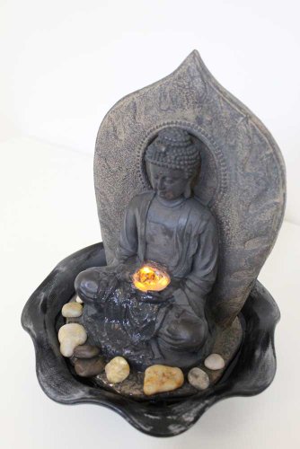 Zimmerbrunnen, Dekobrunnen, warmweiße LED, antikfinish, FoBuddha, 10465 - 2