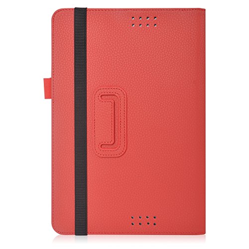 ASUS T101HA hülle, IVSO hochwertiges PU Leder Etui hülle Tasche Case – mit Standfunktion, super 360° Anti-Wrestling, ist für Asus T101HA-GR004T / GR001T / GR005T / GR007T 10.1 Zoll Tablet-PC perfekt geeignet (Für Asus T101HA, Rot) - 4