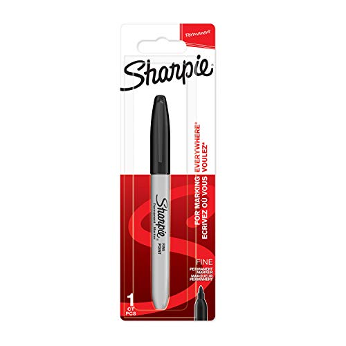 Sharpie 1985857 - Rotuladores permanente, punta fina, paquete de 1, color negro