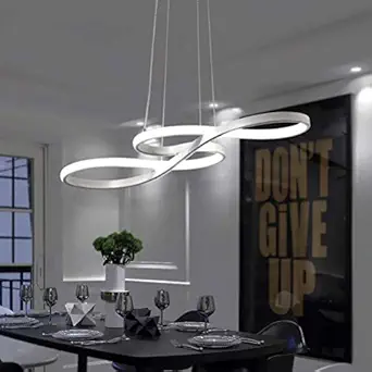 LED Modern Style Hanging Ceiling Lighting Dimming White Dining Room Hanging lamp Kitchen Ceiling Hanging Lights