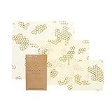 Bee's Wrap Wachspapier, Set mit 3 Stück, Verschiedene Größen, beige