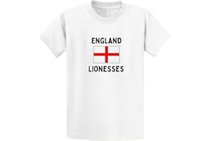 SECOND AVE GIFT COMPANY Second Ave Baby/Children's England Lionesses Football Euro World Cup White T Shirt Top Kit