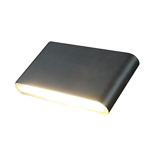 Lightess 12W Moderne LED Wandleuchte Außenwandleuchte Außenwasserdichten Outdoor-Wandleuchten quadratische Form Gartenbeleuchtung Balkon Gang Wandlampe Nachttischlampe, warmes Weiß（Der Hauptbereich der Verwendung sind Indoor und Outdoor） - 4