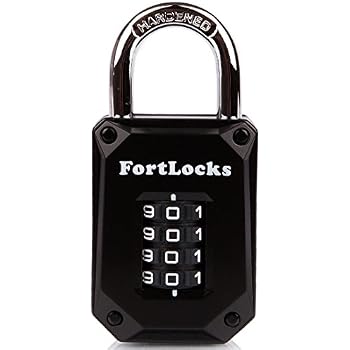 FortLocks Combination Lock - 4 Digit Padlock for School 