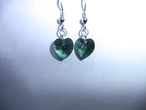 Sterling Silver Swarovski Crystal Heart Earrings