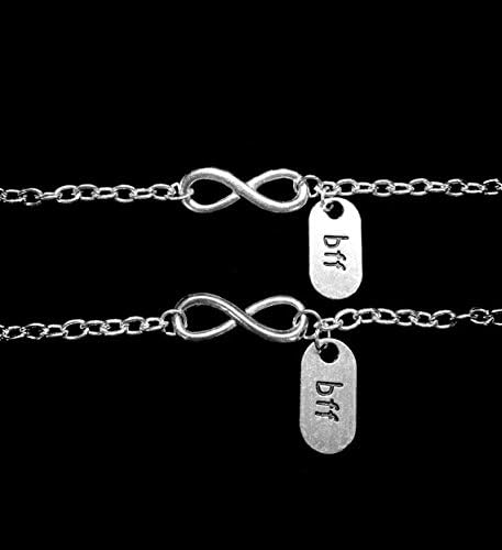 Best Friend Gift, Best Friend Bracelet, Forever BFF 2 Bracelets Infinity Partners In Crime Friendship Bracelet Set