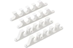 AHANDMAKER 4PCS White Chaise Lounge Bracket, Multi Position Furniture Chair Buckle, Adjustable Back Support Adjuster for Outdoor Patio Lounge